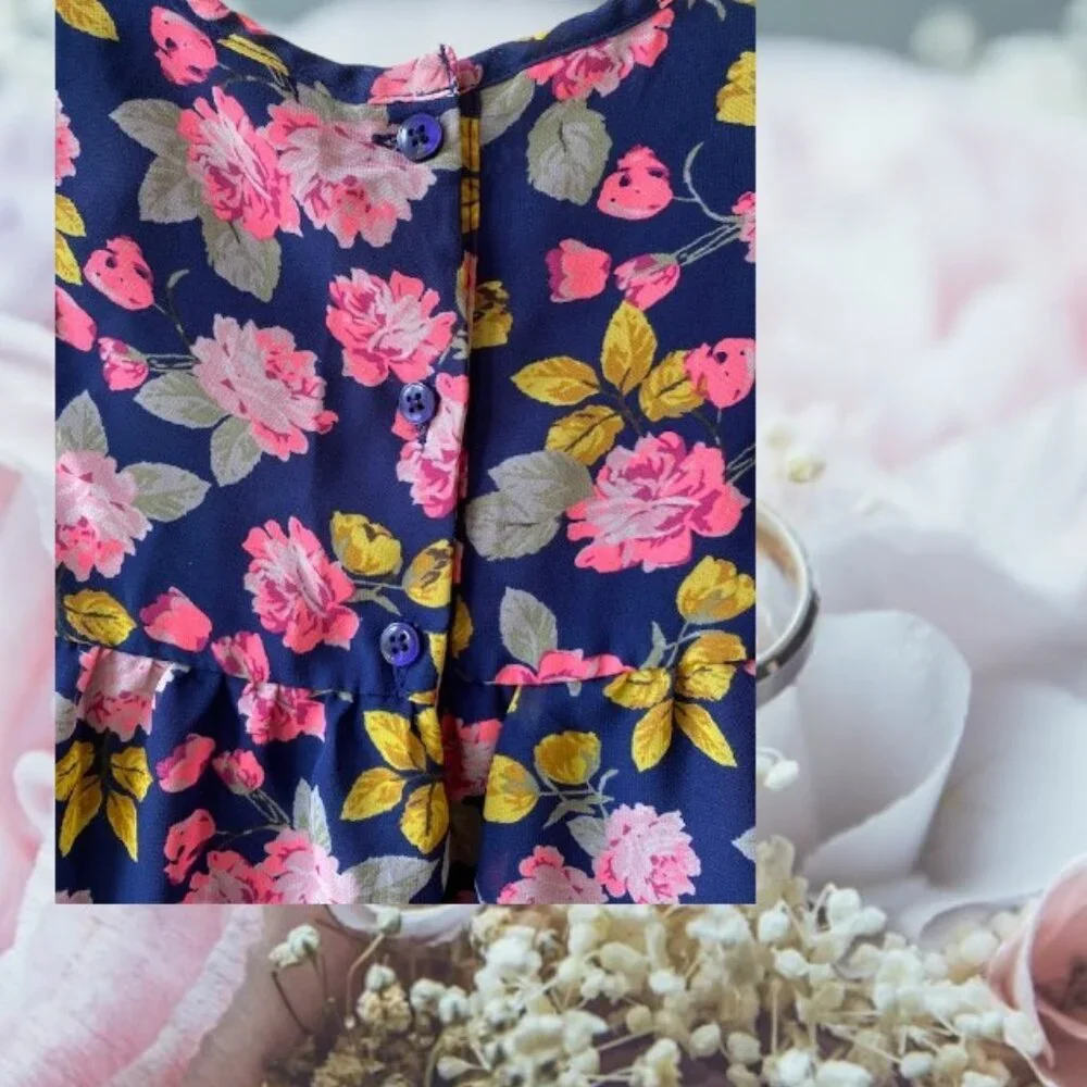 Route 66 Floral Ruffle Dress